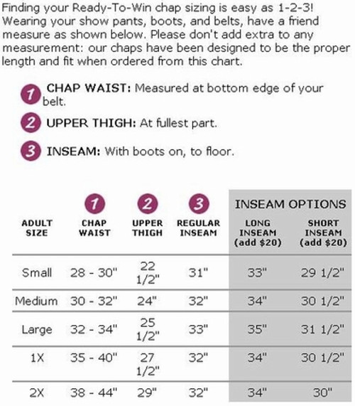 Hobby Horse Size Chart