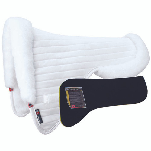 Toklat T3 Matrix Ergonomic Half Pad with Pro Impact Inserts WHITE DRESSAGE