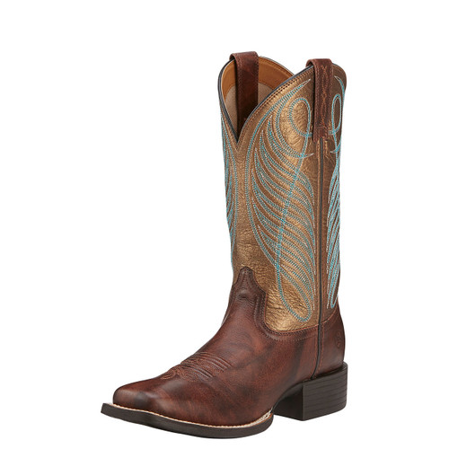 Ariat Round Up Wide Square Toe Western Boot front