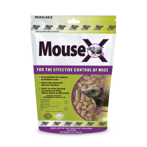 MouseX Mice Control Pellets 8OZ FRONT