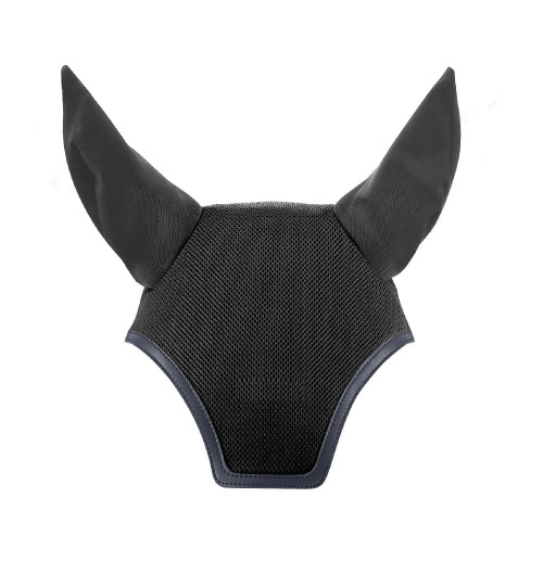 EquiFit Ear Bonnet Black with NAVY trim