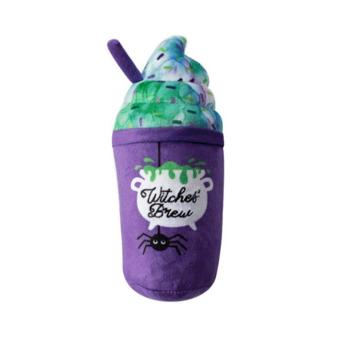 Halloween Plush Dog Toy Witches Brew