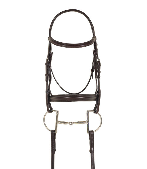Ovation Draft Cross Plain Raised Padded Bridle
Brown leather