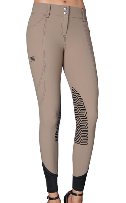 GhoDho Tinley Pro Grip Knee Patch Breeches Taupe front