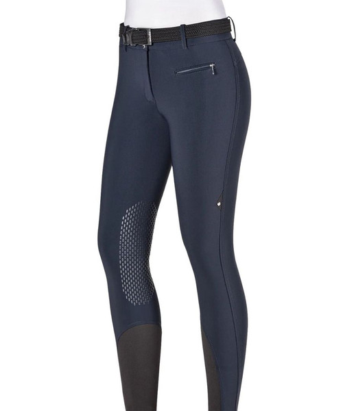 Equiline Cire High Waist Knee Grip Breeches blue front
