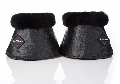 LeMieux Lambswool Overreach Boots Black pair
