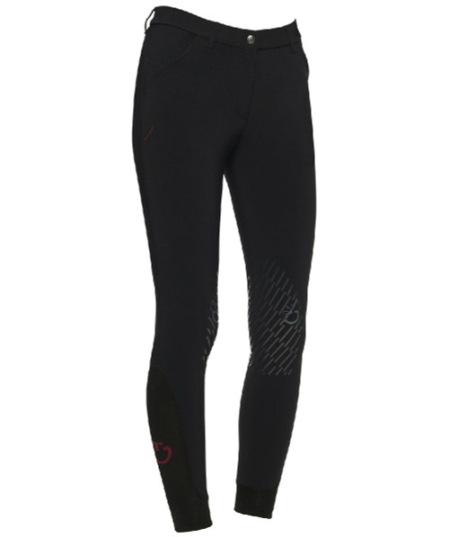Cavalleria Toscana Team Red Stripe Knee Grip Breeches Black side