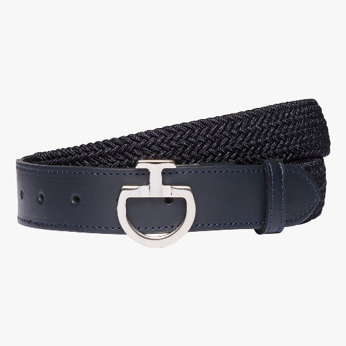 Cavalleria Toscana Men's Elastic Belt CT Clasp navy 7979