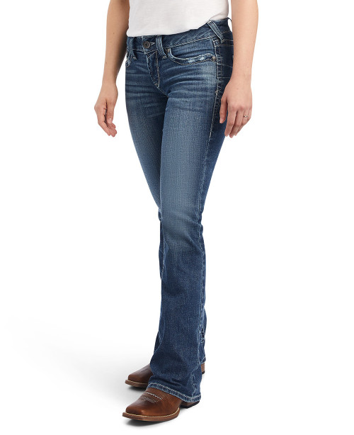 rumando♡ Rock & Roll Denim Horseshoe MR Bootcut Jeans- Ladies Jeans
