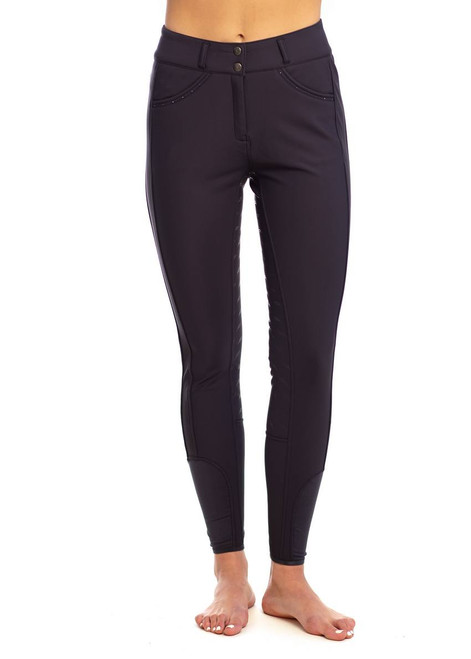 Goode Rider Elite Fleece Breeches Full Seat navy front