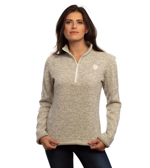 Goode Rider Chill Out Fleece Top heather oatmeal front