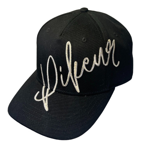 Pikeur Silver Metallic Logo Hat black front