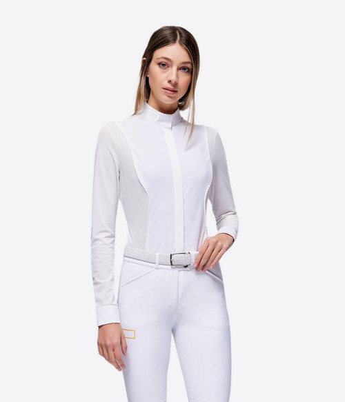 RG Mesh Competition Shirt Long Sleeve white logo front