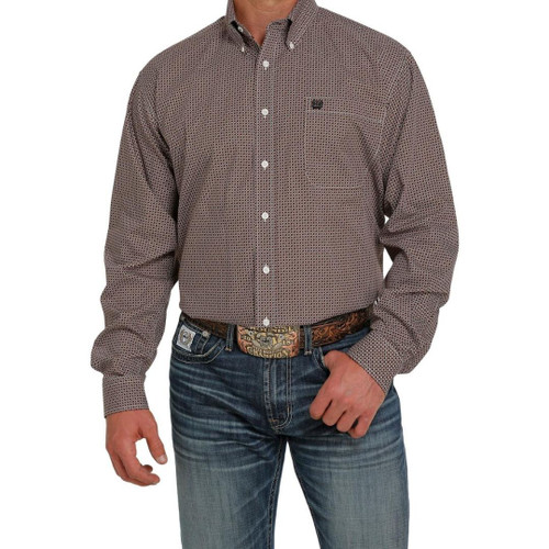 Men's Cinch Geo Print Shirt Long Sleeve front