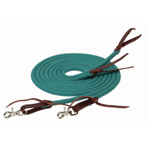 Weaver Extra Heavy Working Waterloop Tie Split Reins 8' | Riding Warehouse