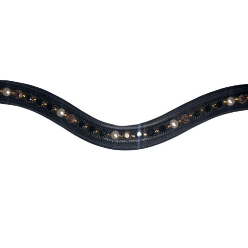 Red Barn Cobalt & Copper Curved Browband center