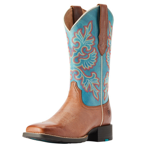 Ariat Round Up Buff Blonde StretchFit Boot FRONT