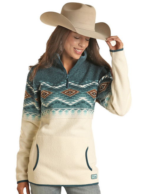 Powder River Aztec Border Pullover FRONT