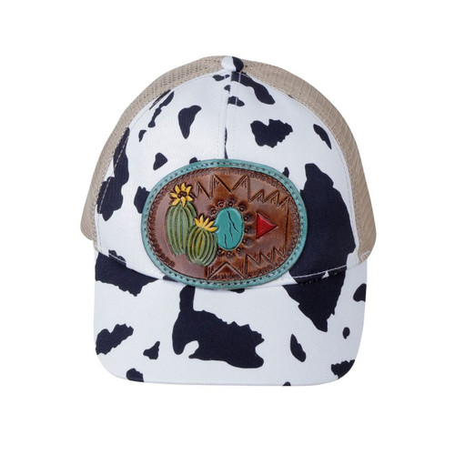 Myra Cactus Leather Patch Cap CACTUS front