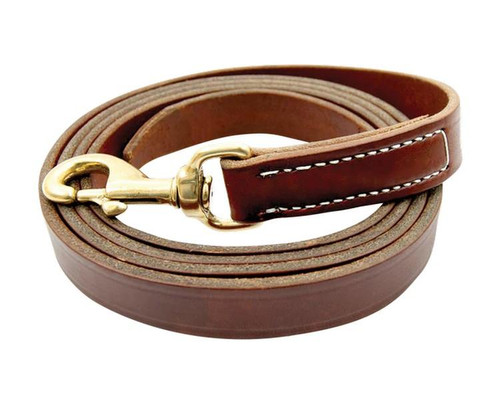 Walsh Leather Lead with Snap CHESTNUT