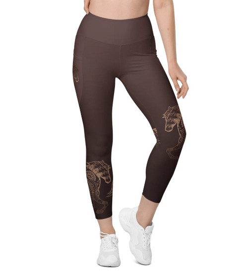 Ladies Mardi Gras Metallic Leggings