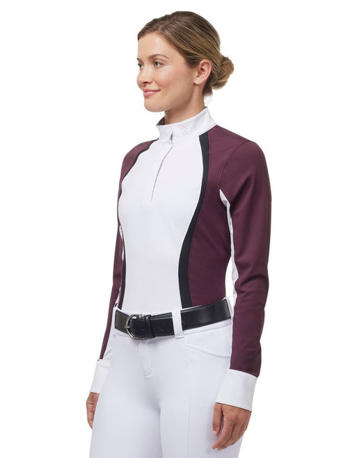Kerrits Affinity LS Show Shirt VINEYARD front rider