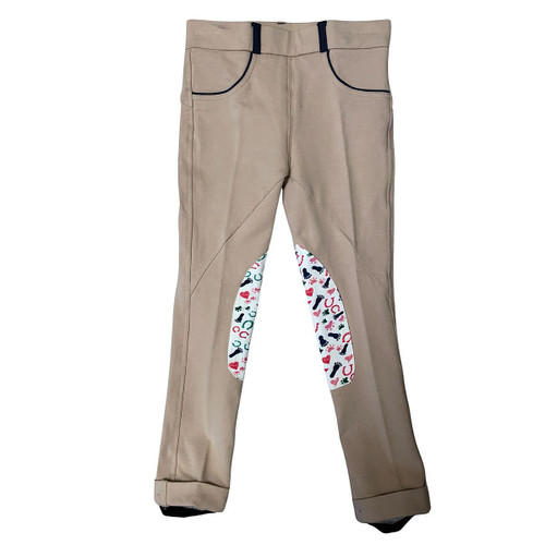 Belle & Bow Schooling Jodhpurs TAN FRONT