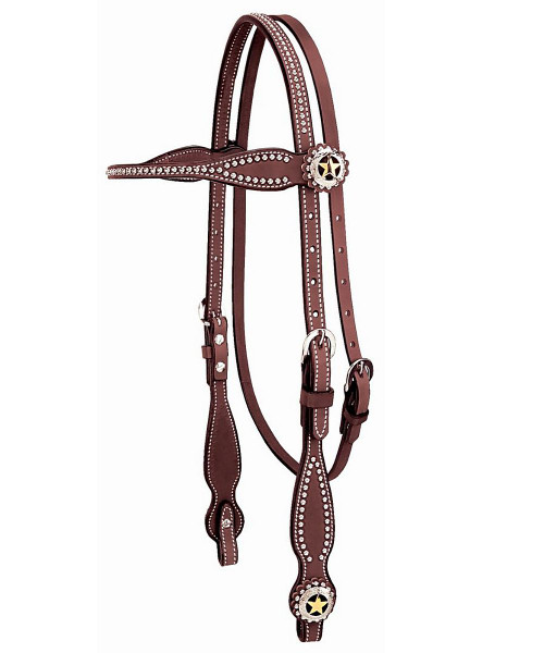 Weaver Texas Gold Star Brow Headstall
