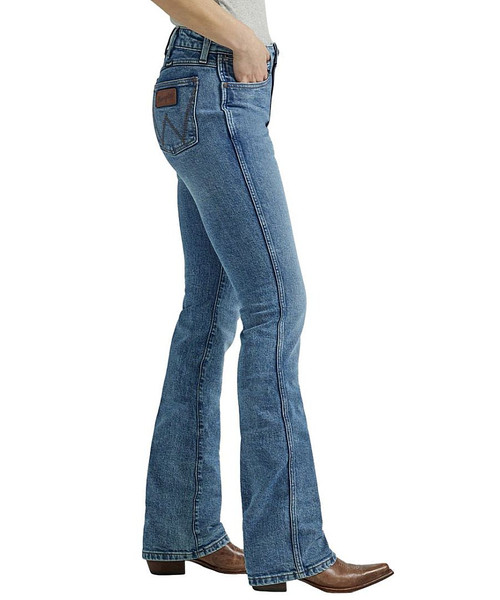 Wrangler Bailey Medium Wash Boot Cut Jeans SIDE