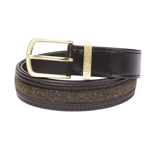 LeMieux Crystal Insert Belt BROWN