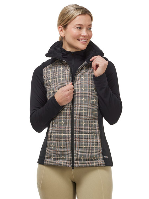 Kerrits Bits of Plaid Quilted Vest FRONT
