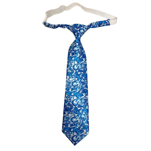 Boys Belle & Bow Blue Print Show Tie