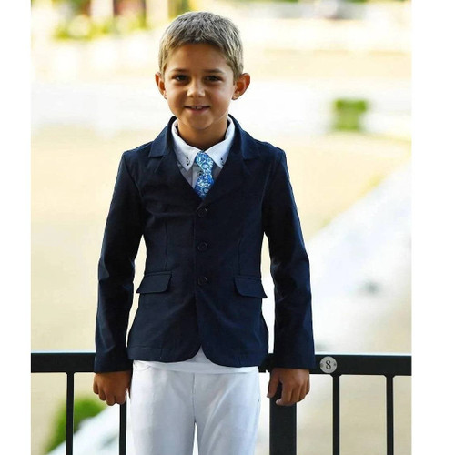 Boys Belle & Bow Show Coat NAVY FRONT