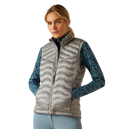 Ariat Ideal Down Vest IRIDESCENT GREY FRONT
