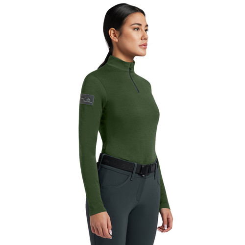 Cavalleria Toscana Tech Wool Half Zip Polo FRONT