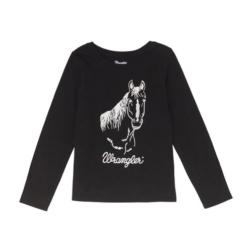 【mahagrid】22FW★ WRANGLER LS TEE Wrangler Boys Silhouette Horse LS Tee- Kids Western Clothes