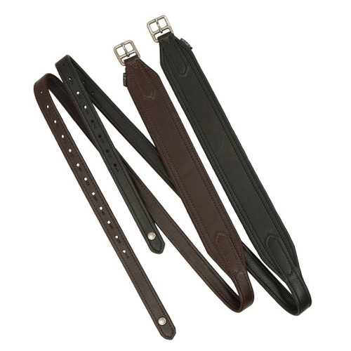 Total Saddle Fit Stability+ Leathers BROWN, BLACK