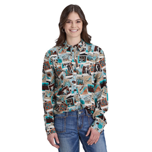 Roper Polaroid Western Blouse FRONT