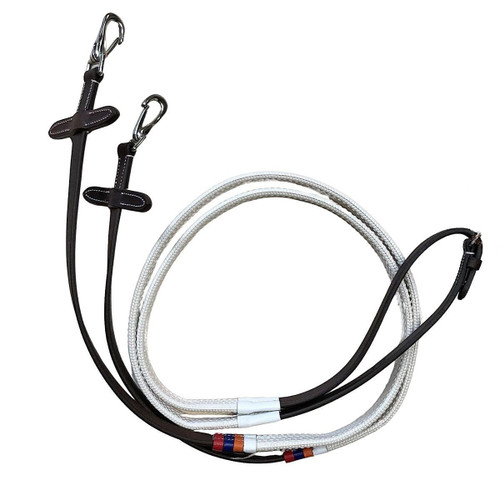 DziaSport Rubber Reins Clips WHITE LOOPED