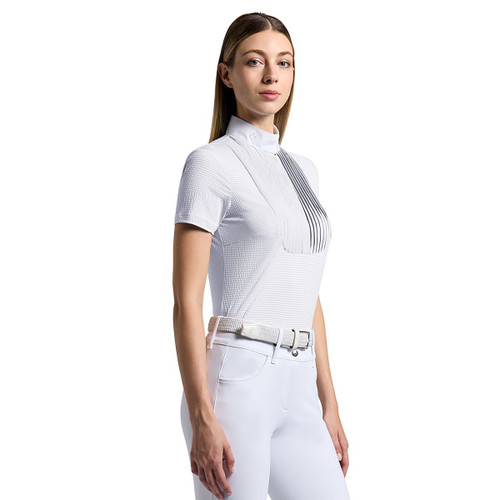 Cavalleria Toscana Pleat Bib Seersucker SS Shirt FRONT