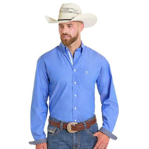 Panhandle Slim Blue Button Down Long Sleeve Shirt