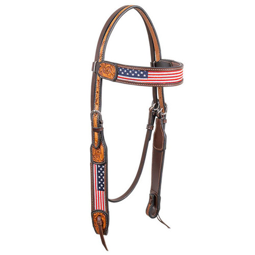 BLR Stars & Stripes Brow Headstall