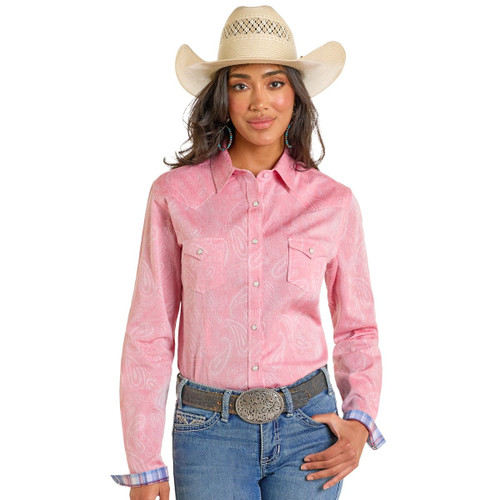 Panhandle Rose Paisley LS Snap Shirt FRONT