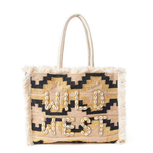 Myra Wild West Sandstone Tote Bag FRONT