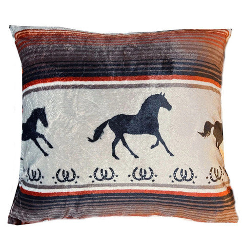 Running on the Range Plush Sherpa Pillow