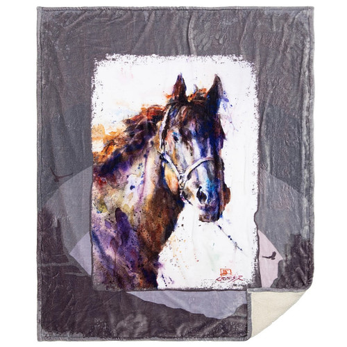 Pancho Plush Sherpa Throw Blanket