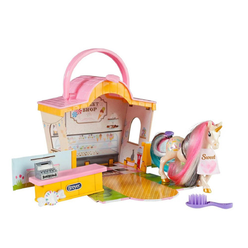 Breyer Li'l Beauties Sweet Shop Unicorn Playset