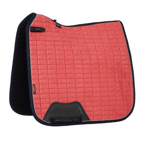 LeMieux Suede Dressage Square Pad CRANBERRY