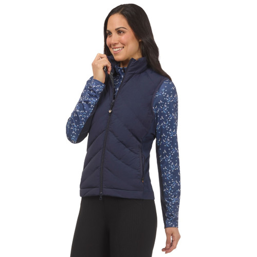 Kerrits EquiTech Hybrid Quilted Riding Vest GALAXY BLUE FRONT