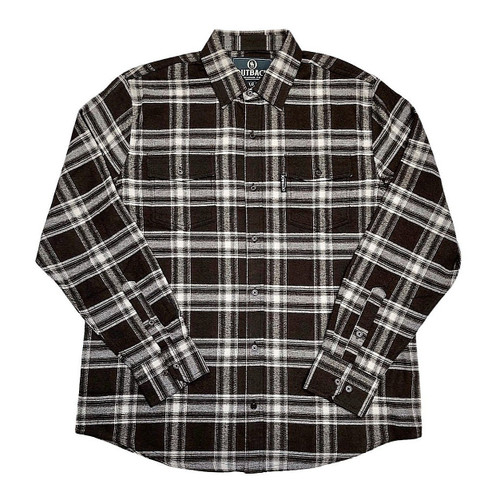 Outback Brown Cotton Plaid Shirt FRONT